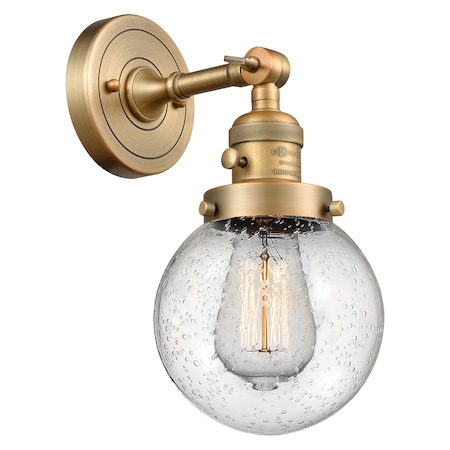 One Light Sconce With A High-Low-Off Switch.